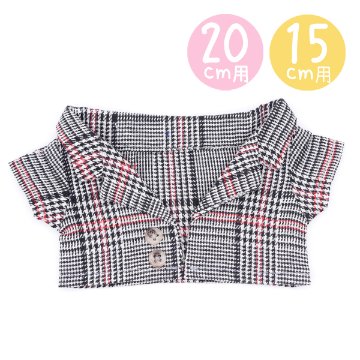 グレンチェックコート　15cm/20cmの画像