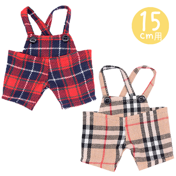 チェックサロペット　15cmの画像