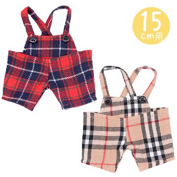 チェックサロペット　15cmの画像