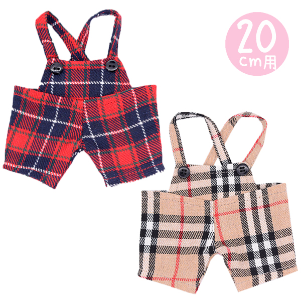 チェックサロペット　20cmの画像