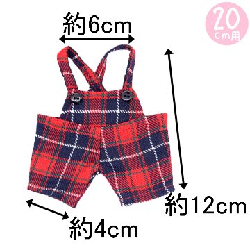 チェックサロペット　20cmの画像