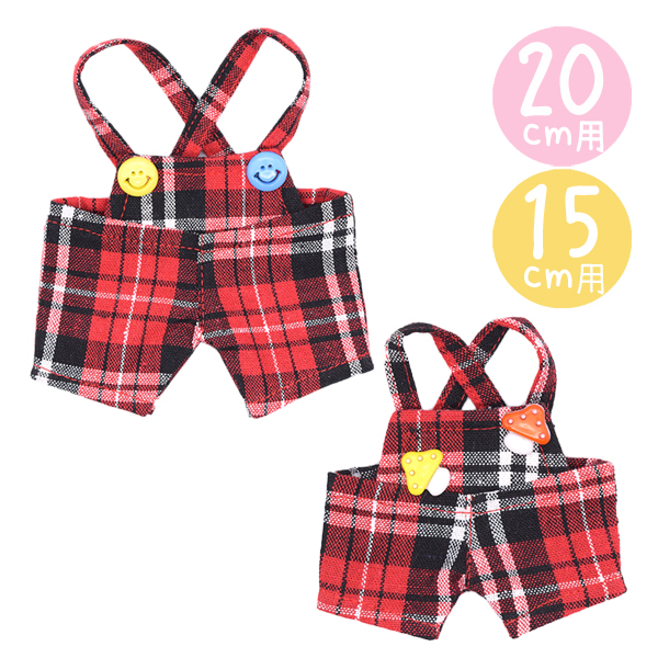 チェックサロペット☺　15cm/20cmの画像
