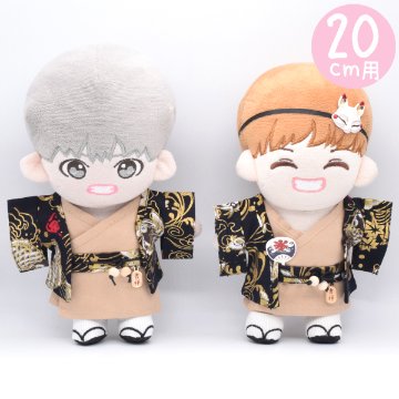 夏は浴衣🎐冬はお着物👘兼用セット　20cmの画像