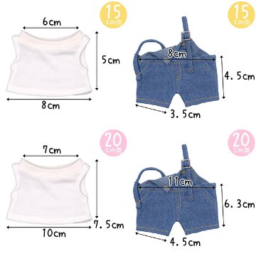 ワンショルサロペットセット　15cmの画像