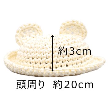 麦わら帽子🐻　10cmの画像