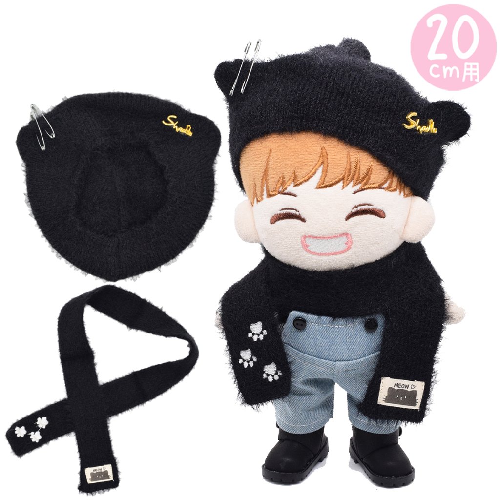 ニット帽＆マフラー😻　20cmの画像