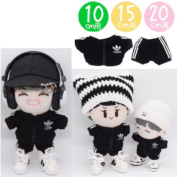 ブラックジャージセットA　10cm/15cm/20cmの画像