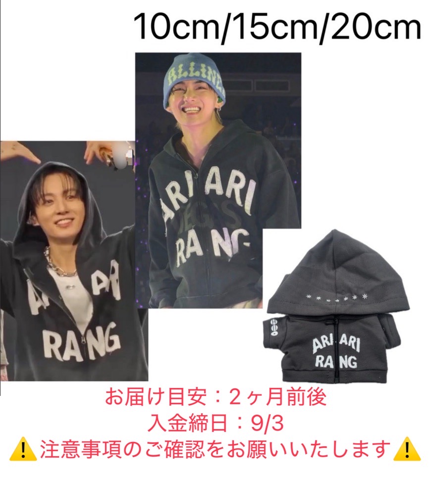 【予約】グレーフーディ♡ARIRANGの画像