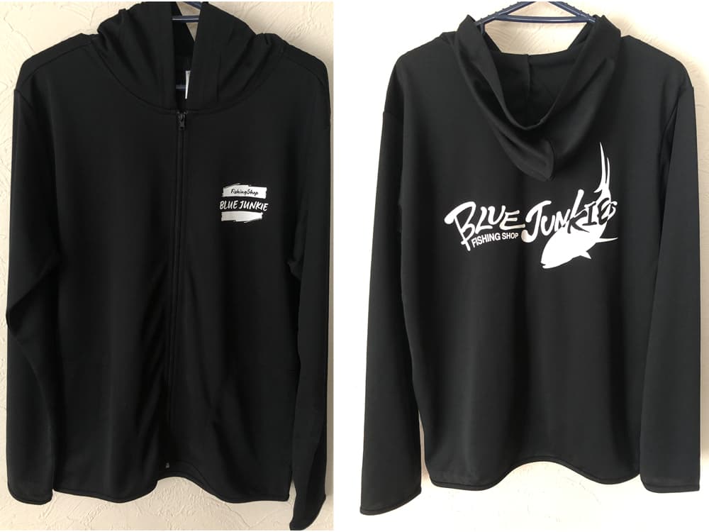 ブルージャンキー ドライジップパーカー ホワイトプリントの画像