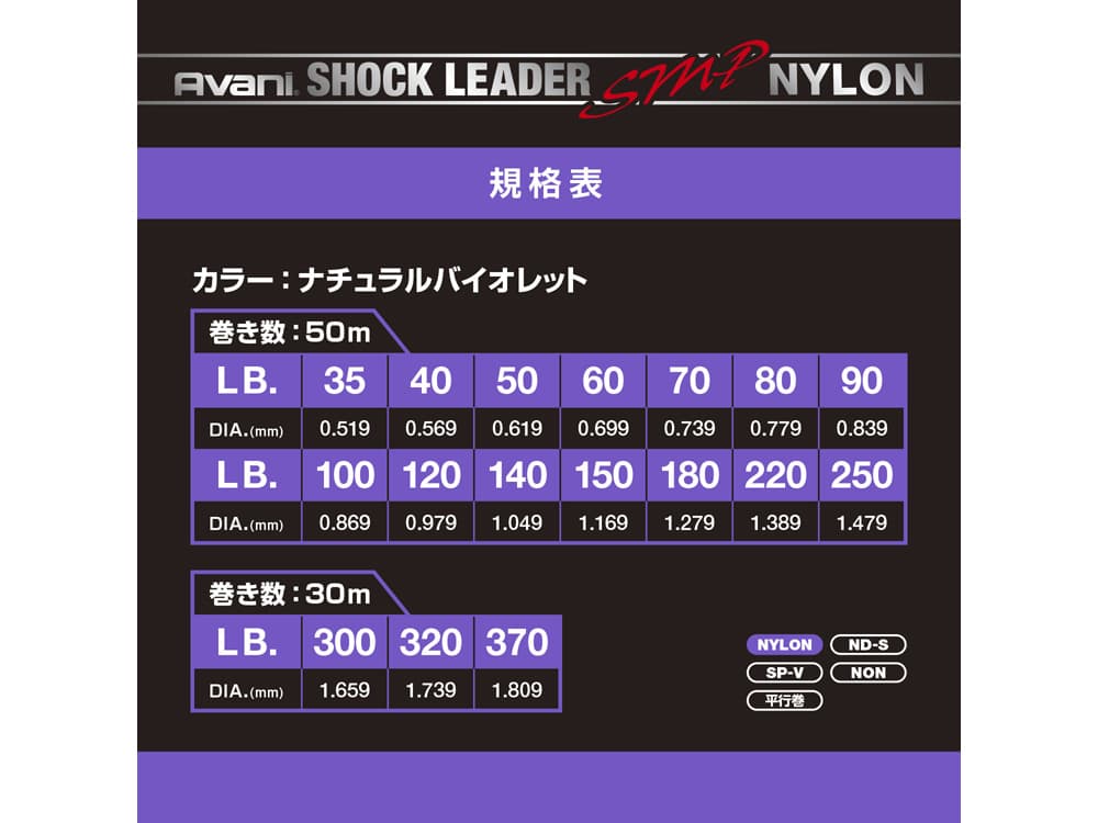 アバニ ショックリーダー SMP ナイロンの画像