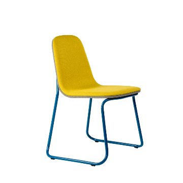 siren chair (frame/ blue , seat/ gray & yellow)の画像