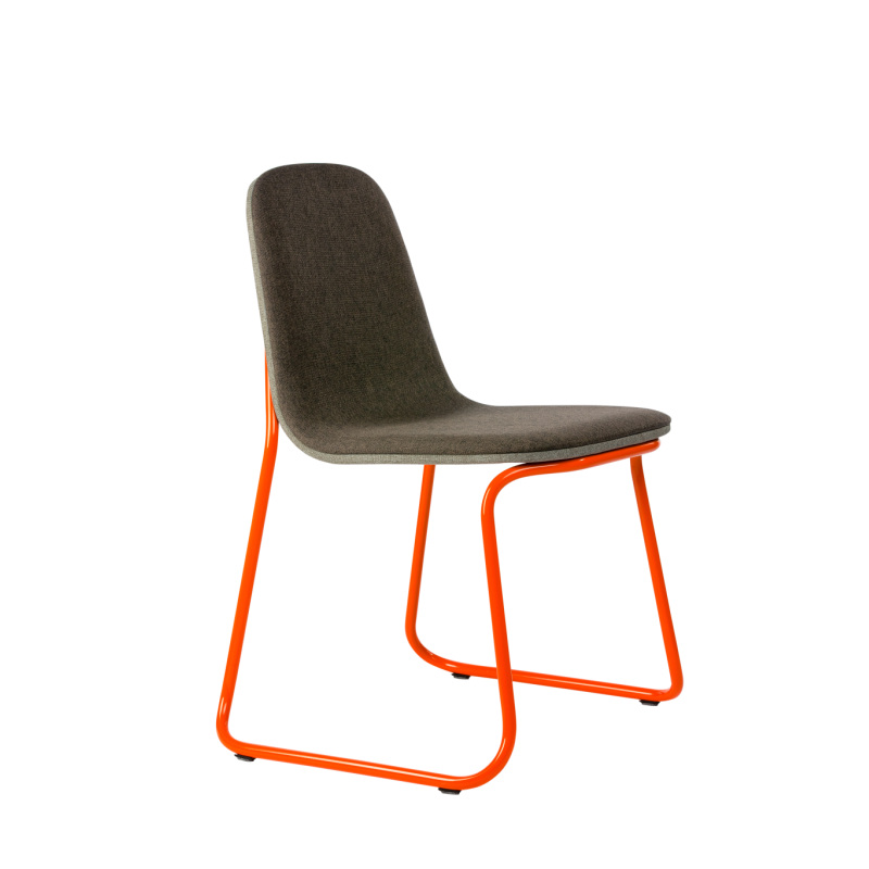 siren chair (frame/ orange , seat/ gray & dark gray)の画像