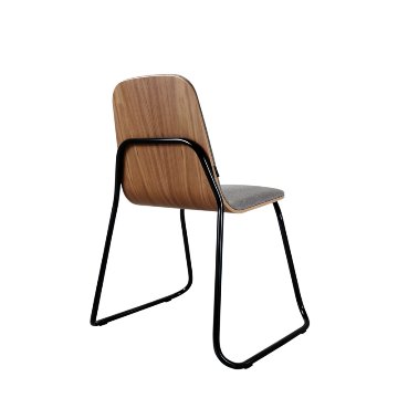 siren chair (frame/ walnut , seat/ gray)の画像