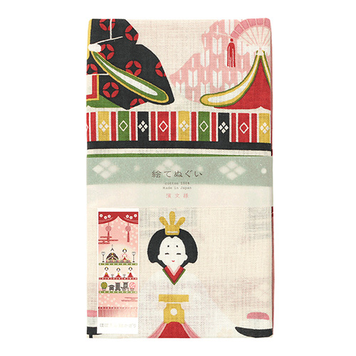 絵てぬぐい「ほほえみ雛かざり」/ Smiling Hina Decorationの画像