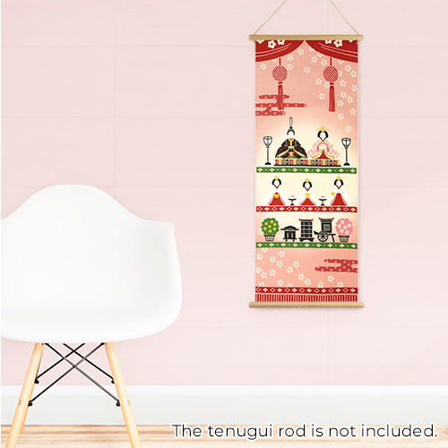 絵てぬぐい「ほほえみ雛かざり」/ Smiling Hina Decorationの画像