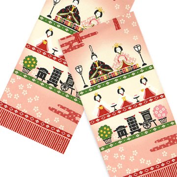 絵てぬぐい「ほほえみ雛かざり」/ Smiling Hina Decorationの画像