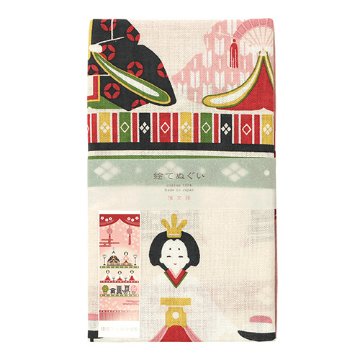 絵てぬぐい「ほほえみ雛かざり」/ Smiling Hina Decorationの画像