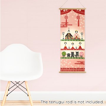 絵てぬぐい「ほほえみ雛かざり」/ Smiling Hina Decorationの画像