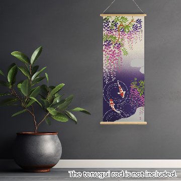 絵てぬぐい「しだれ藤と波紋」/ Wisteria and Ripplesの画像