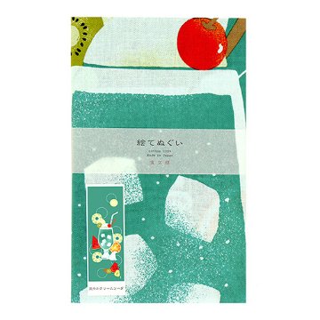 絵てぬぐい「懐かしのクリームソーダ」/ Cream Soda, Summer in Japanの画像