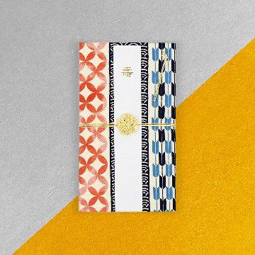 てぬぐいハンカチでつくる ご祝儀袋「吉祥文様縞」/ Auspicious Striped Patternの画像