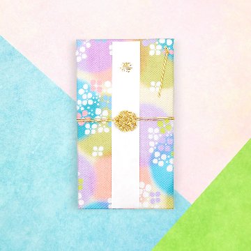 てぬぐいハンカチでつくる ご祝儀袋「愛しあじさい」/ Beloved Hydrangeasの画像
