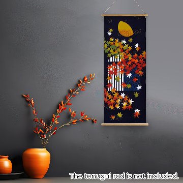 絵てぬぐい「紅葉景色」/ leaves and the moonの画像