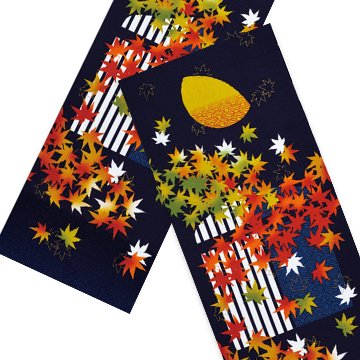 絵てぬぐい「紅葉景色」/ leaves and the moonの画像