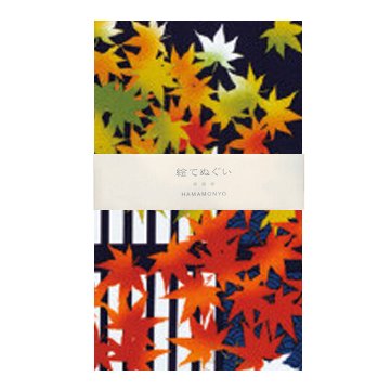 絵てぬぐい「紅葉景色」/ leaves and the moonの画像