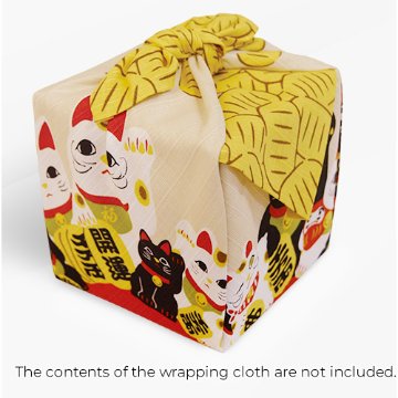 アート風呂敷「招き猫になるアート風呂敷」/ lucky koban beckoning catの画像