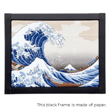 アートフレームハンカチ「葛飾北斎/富嶽三十六景：神奈川沖浪裏」/Art Frame Handkerchief Katsushika Hokusai / Thirty-six Views of Mounの画像