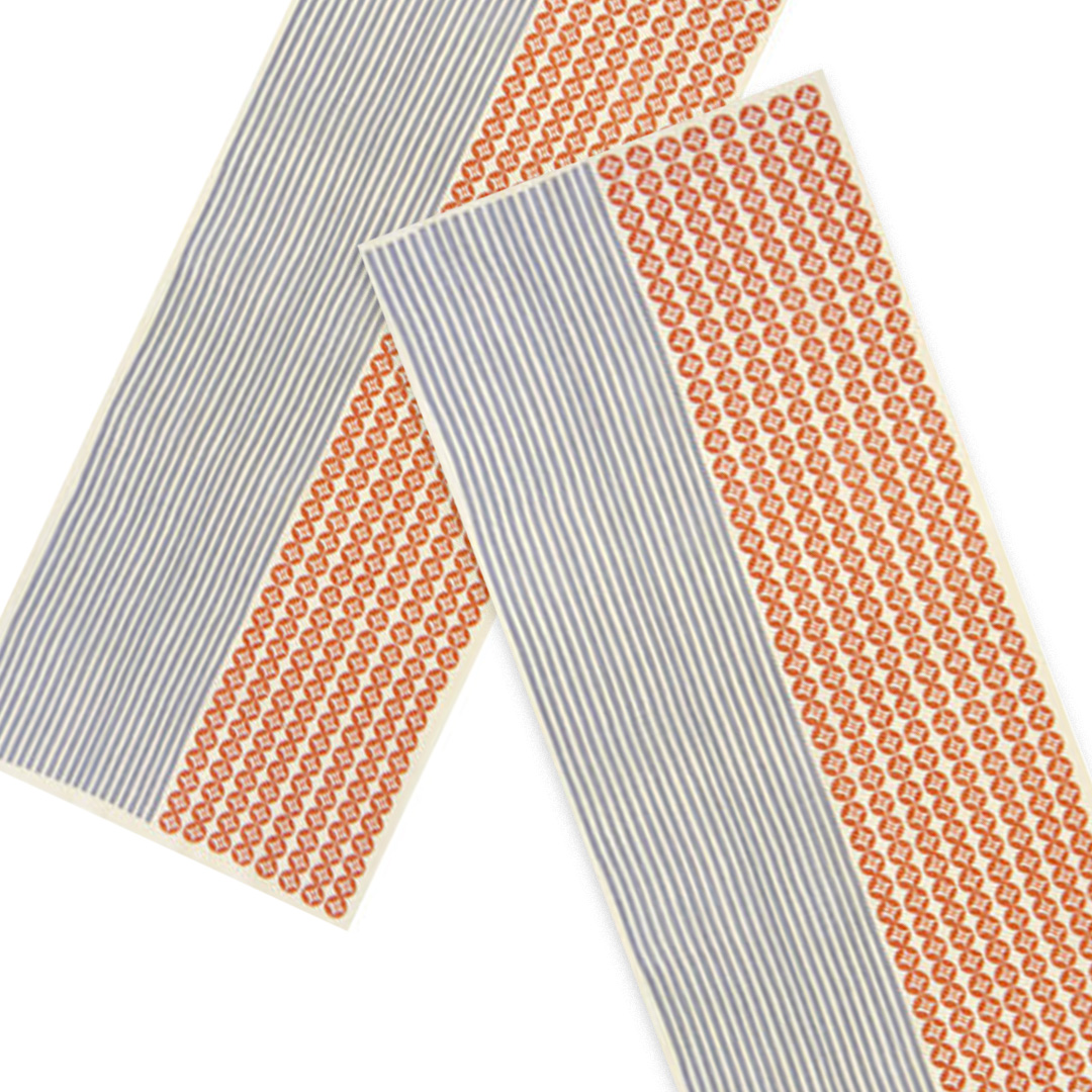 かわいい日本柄のてぬぐい / Kawaii Pop Tenugui : 七宝花と縞」/ Shippo & Stripe Patternの画像