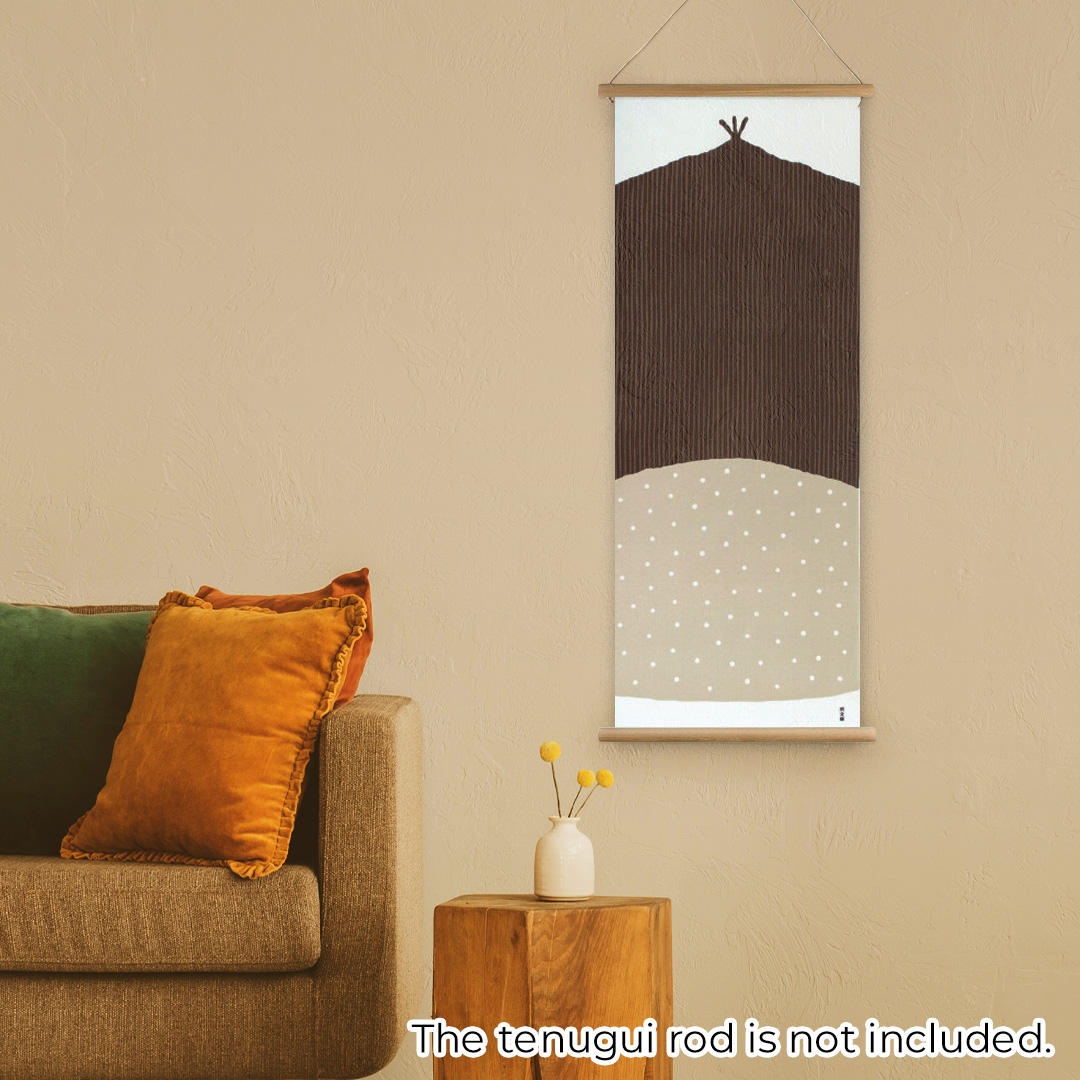 おしゃれでかわいい柄のてぬぐい / Whimsical Tenugui :「染分栗」/ Zoomed-In Chestnut Motifの画像