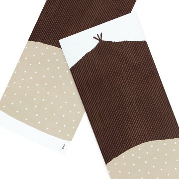 おしゃれでかわいい柄のてぬぐい / Whimsical Tenugui :「染分栗」/ Zoomed-In Chestnut Motifの画像