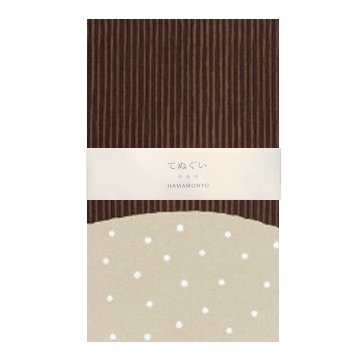 おしゃれでかわいい柄のてぬぐい / Whimsical Tenugui :「染分栗」/ Zoomed-In Chestnut Motifの画像