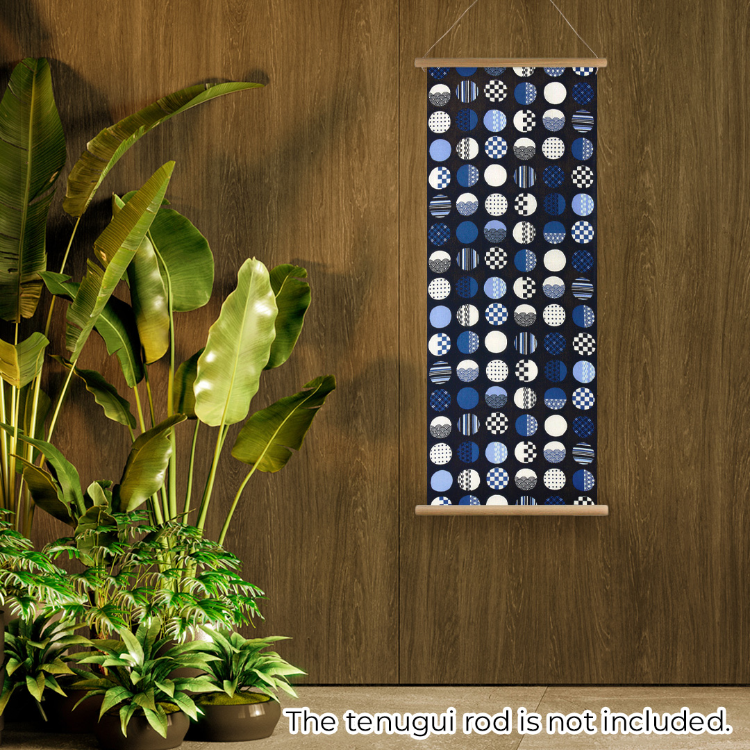 かわいい日本柄のてぬぐい / Kawaii Pop Tenugui :「大玉文様」/ Large Dots with Japanese Motifsの画像