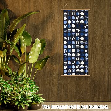 かわいい日本柄のてぬぐい / Kawaii Pop Tenugui :「大玉文様」/ Large Dots with Japanese Motifsの画像