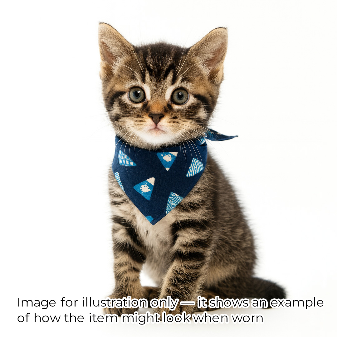 ペット用バンダナ「富士山むすび」/Dog & Cat Bandana:Onigiri Fuji Patternの画像