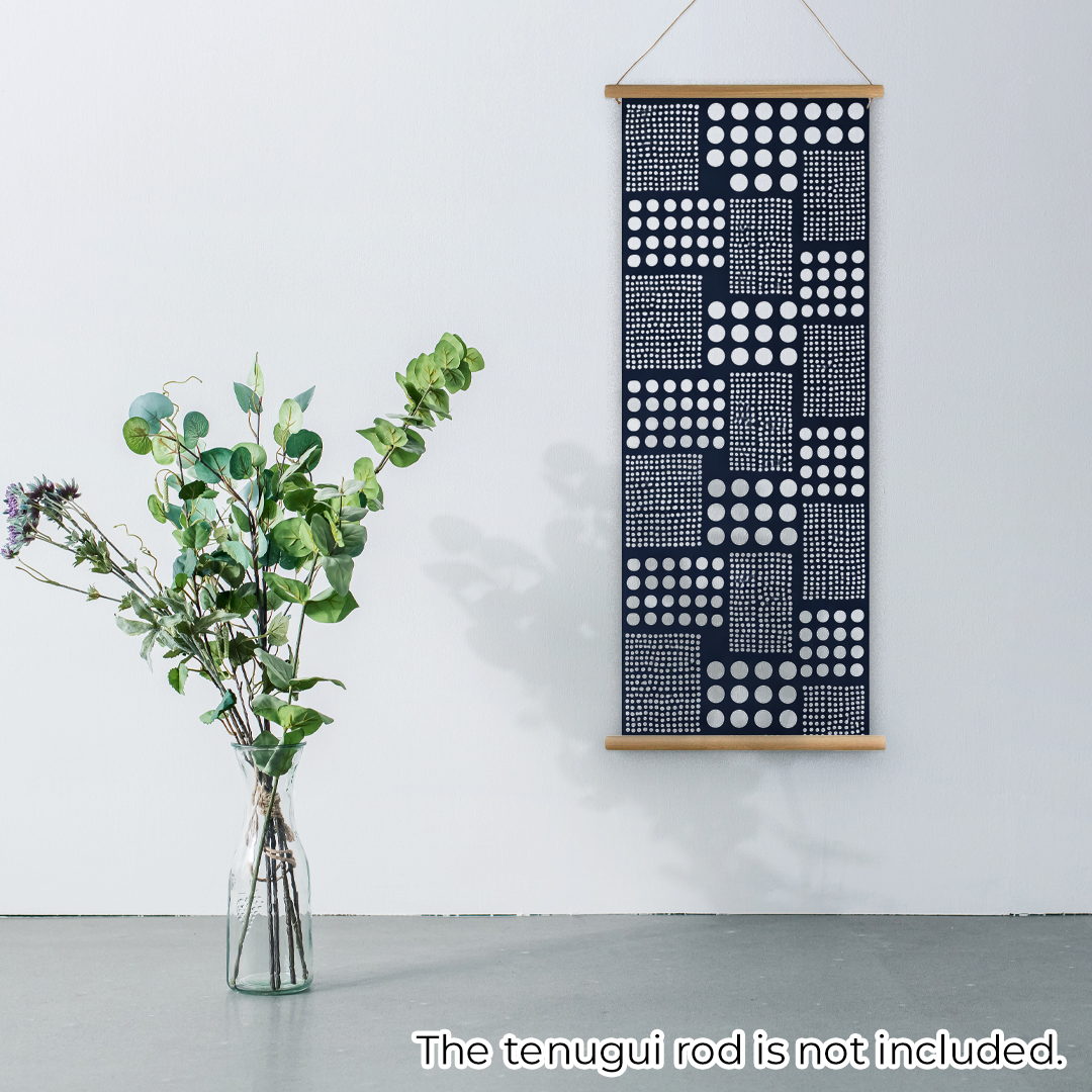 モダン柄てぬぐい「ドットネイビー」/ Modern Patterns TENUGUI:polka dot navyの画像