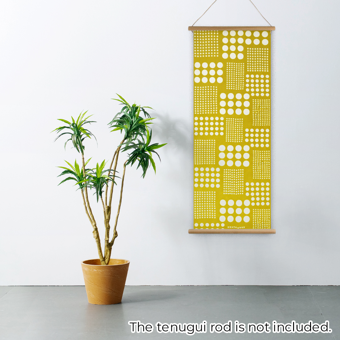 モダン柄てぬぐい「ドットイエローグリーン」/ Modern Patterns TENUGUI:polka dot  yellow greenの画像