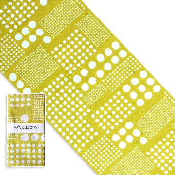 モダン柄てぬぐい「ドットイエローグリーン」/ Modern Patterns TENUGUI:polka dot  yellow greenの画像