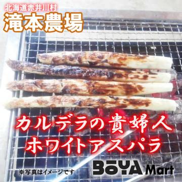 【申込期間７月３日まで】有機JASホワイトアスパラガス「カルデラの貴婦人」 サイズL １ｋｇ　【送料込み】【有機栽培/北海道/滝本農場】の画像