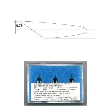 ミマキ 偏芯替刃ゴムシート用 SPB-0005 【3本入】の画像