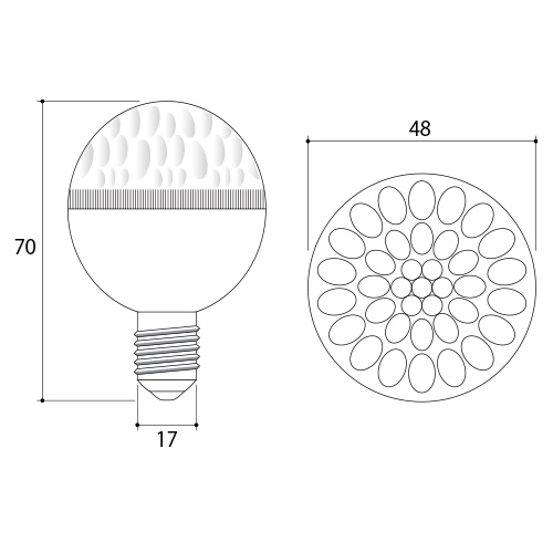 LEDサイン球 SH-G50 E17 バラ売り画像