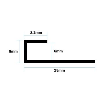 板面レール　板厚5mm用　長さ900mm　バラ売りの画像