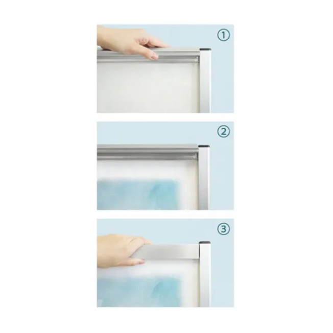 フラットオープンスタンド看板A0横ロウ両面（FOSK-A0YLR・シルバー/BFOSK-A0YLR・ブラック）の画像