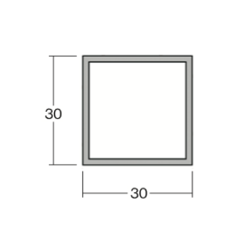 1.5t×30mm角アルミ角パイプ(ブロンズ) バラ売り 4mの画像