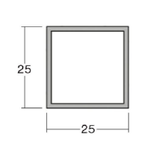 1.5t x 25mm角アルミ角パイプ(ブロンズ)  4m バラの画像