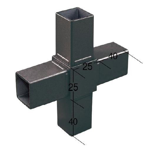 25QJ-6B 25mm角用アルミコネクター(ブラック)の画像