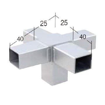 25QJ-7S 25ｍｍ角用アルミコネクター(シルバー)の画像